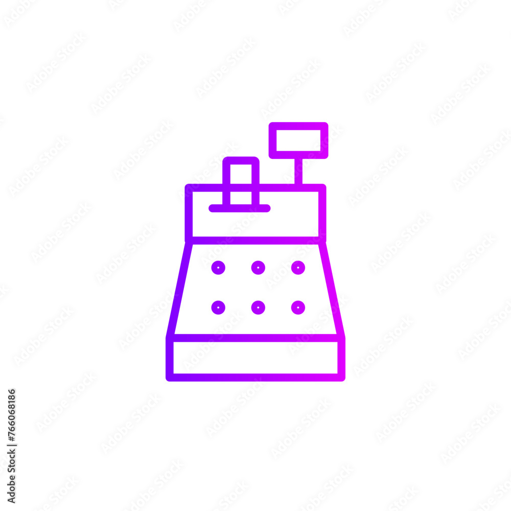 cash register gradient icon cash register gradient icon