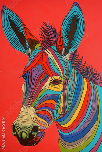 Hand drawn illustrations of animals amidst colorful patterns  graphics and fashion elements.  