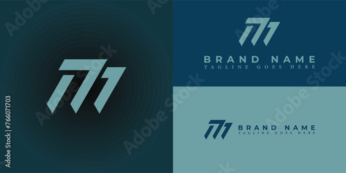 Abstract initial letter TM or MT logo in soft blue color isolated on multiple background colors. Letter TM logo applied for Internet and technology consulting company logo design inspiration template