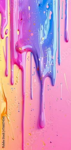 closeup liquid pouring down wall favorite pastel slick clammy skin gooey illustration splotches