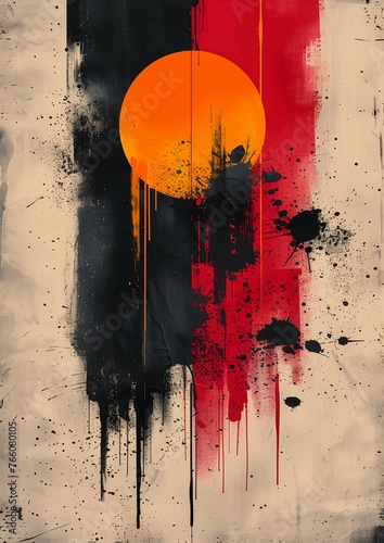 sun red yellow paint black orange coat white native american blacks abstract leather falling soldier drops solid color background