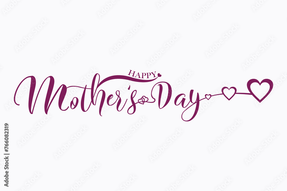 Happy Mother's Day lettering. Mother's Day banner design template. Vector illustrations.