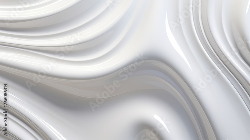 A close-up of swirling natural yogurt with a smooth and glossy finish, set against a clean and minimalistic backdrop for a modern look background Ai Generative