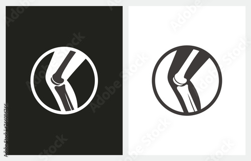 Knee Joint Bones vector logo design Orthopedic Clinics Diagnostic Centers