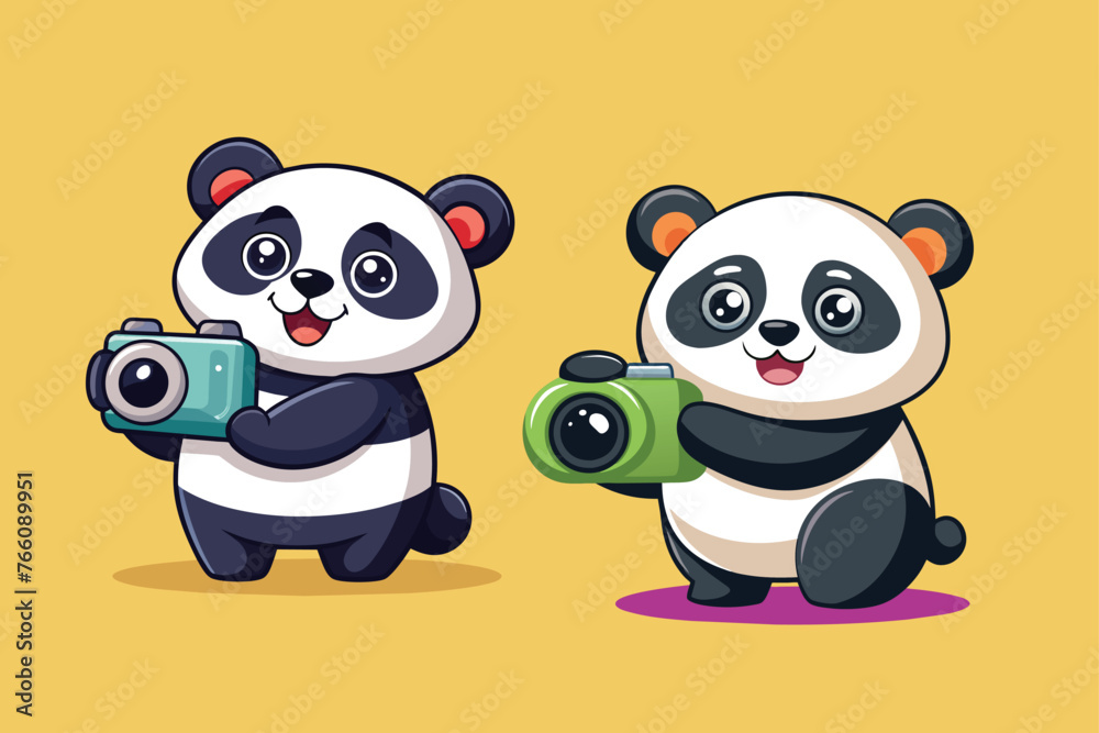 a-cute-panda-holding-a-single-lens-reflex-camera.eps