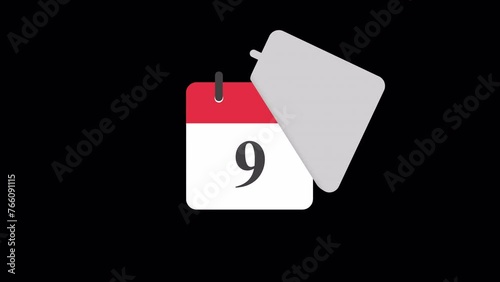 Pages Start to Flip Calender Animation 