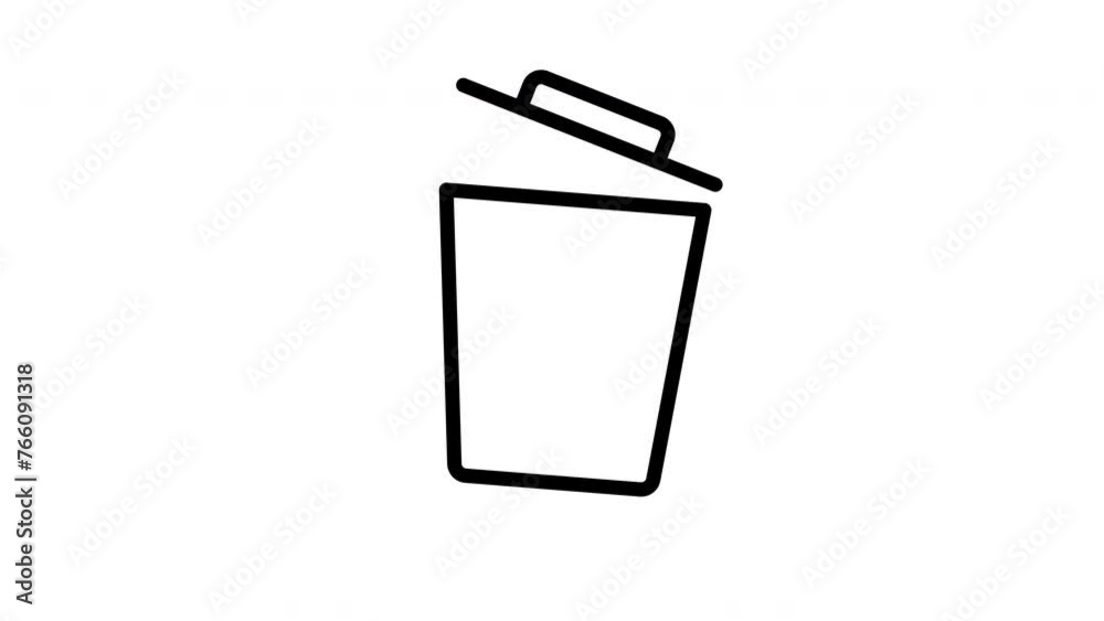 a black and white picture of a trash can with a handle a black and white picture of a trash can with a handle