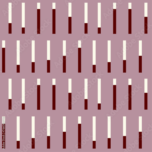 Retro down tone color seamless pattern reminiscent of sticks, matches and fire