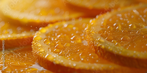 close up of orange slice, generative ai