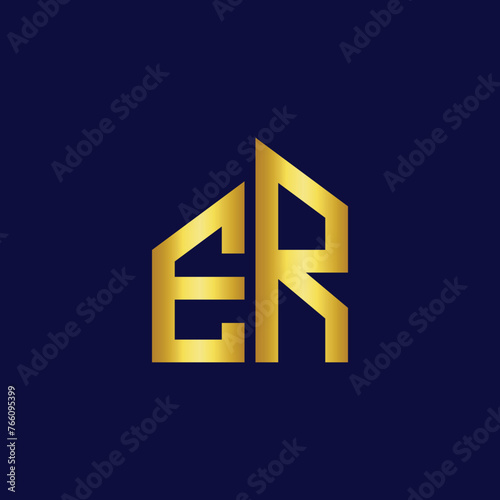 modern letter real estate logo design