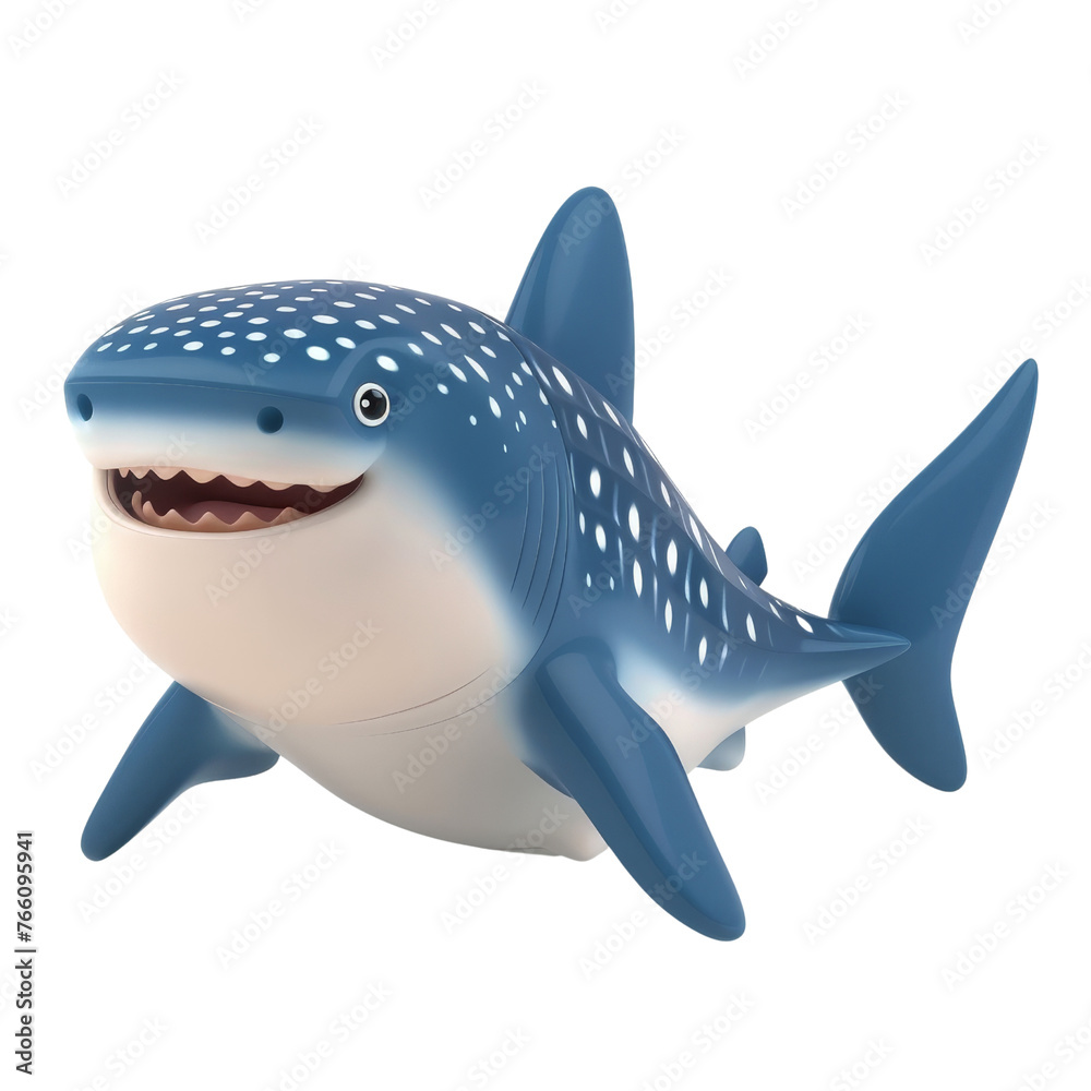 3D cute shark isolated on transparent background, cut out, png, cartoon style 3D cute shark isolated on transparent background, cut out, png, cartoon style