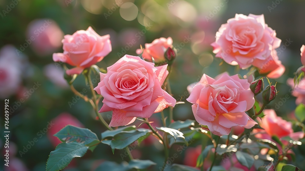 Beautiful pink roses , Generative ai, Beautiful pink roses , Generative ai,