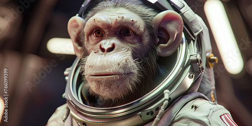 a monkey in an astronaut suit, generative AI © VALUEINVESTOR