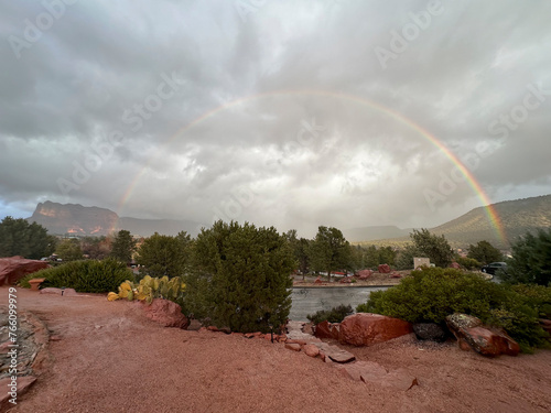 rainbow in Sedona, Arizona after rain