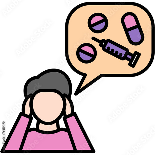 Drug Addict Illustration