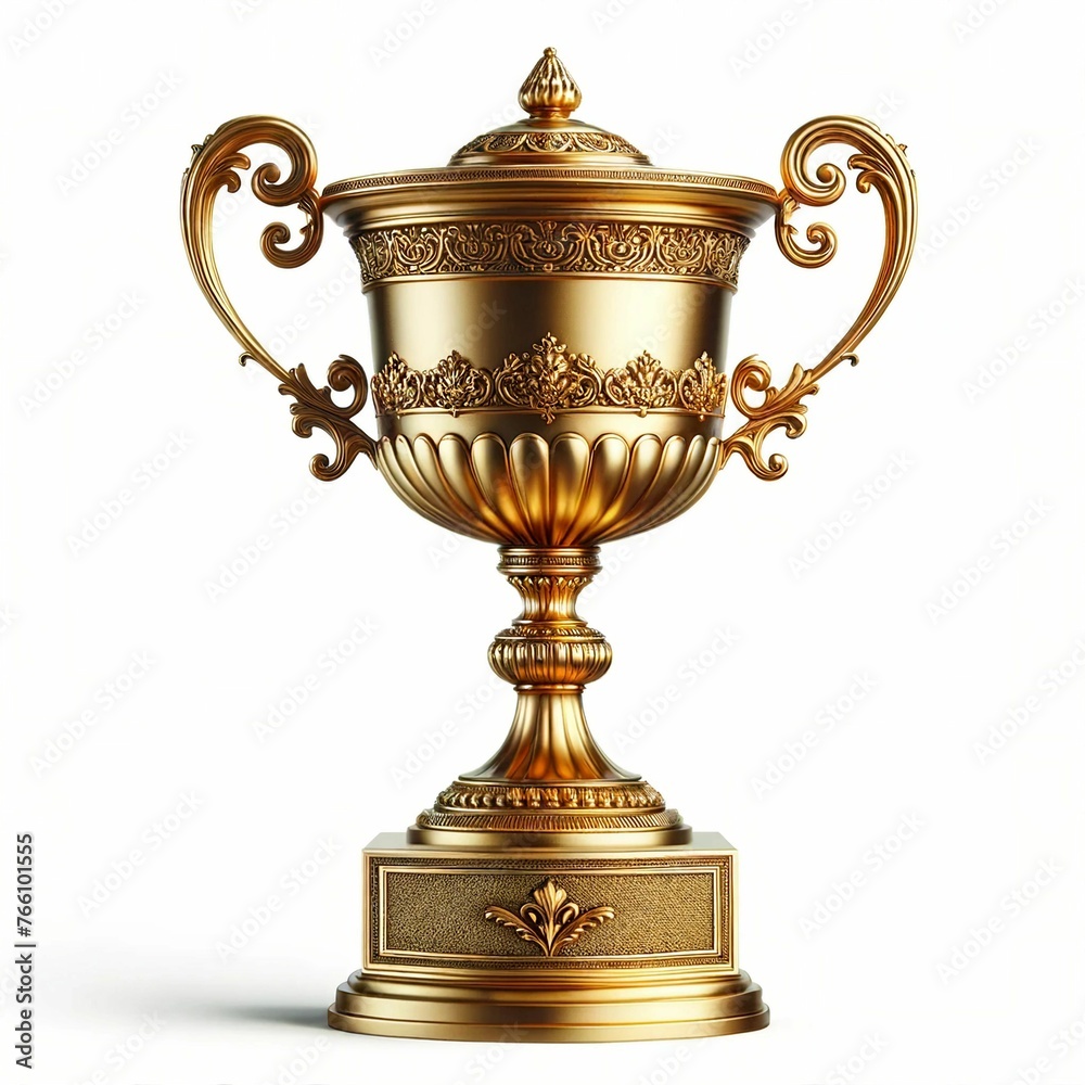 football gold trophy cup on white background football gold trophy cup on white background