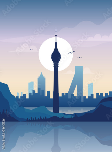 Colombo City Silhouette Vector Illustration | Fully Editable