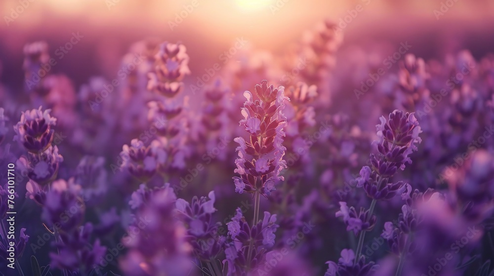 Serene Purple Hues in a Lavender Field Serene Purple Hues in a Lavender Field