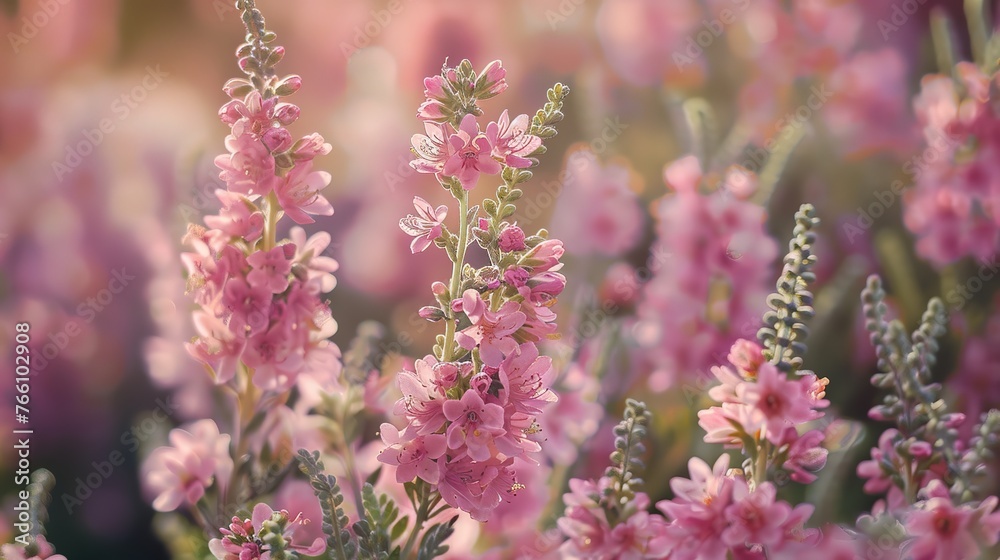 Close-up of pink flowering plants,Generative ai, Close-up of pink flowering plants,Generative ai,