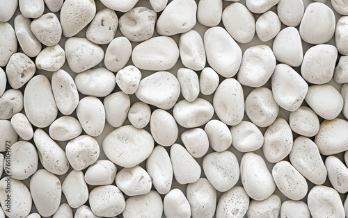 White pebbles stone for background