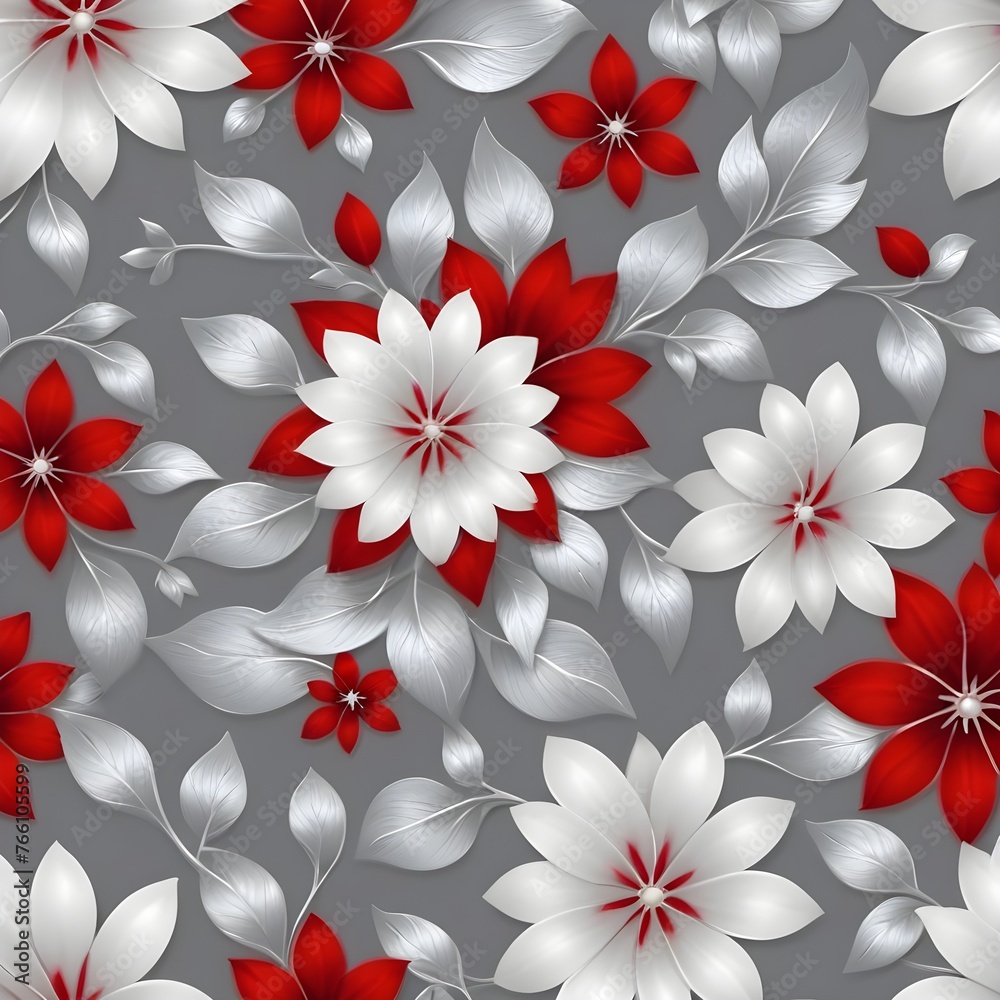 seamless floral pattern design art work for textile fabrics.