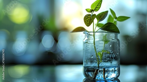 Refreshing Green Herbal Water in Glass