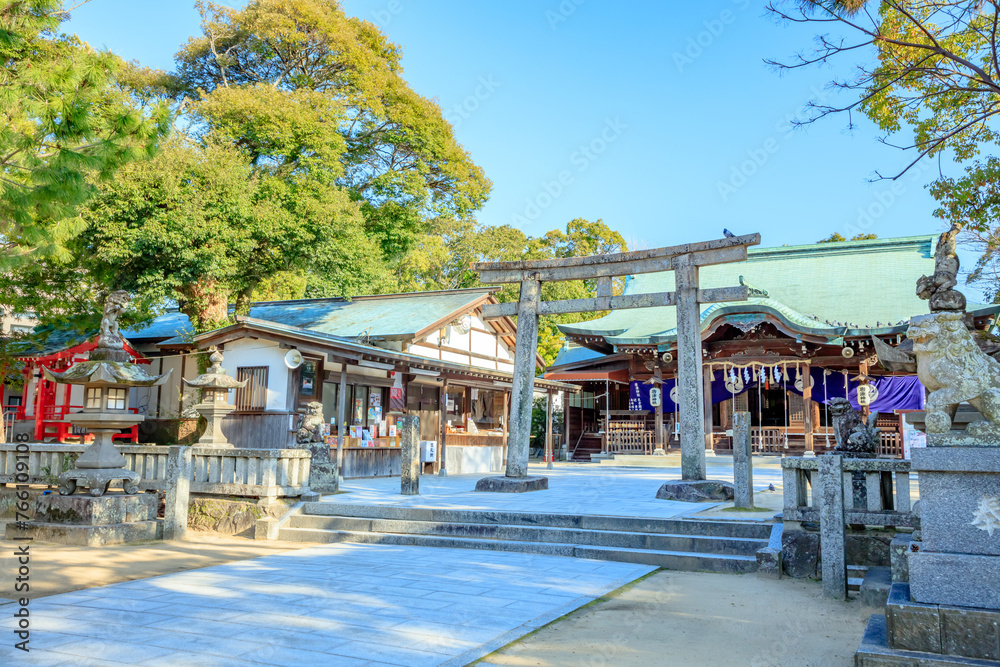 春の唐津神社　佐賀県唐津市　Karatsu Shrine in spring. Saga Pref, Karatsu City.