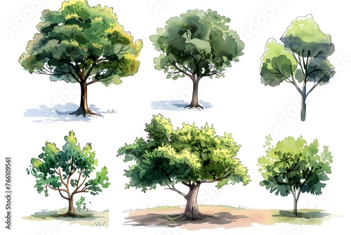 Illustration of trees for architects photo