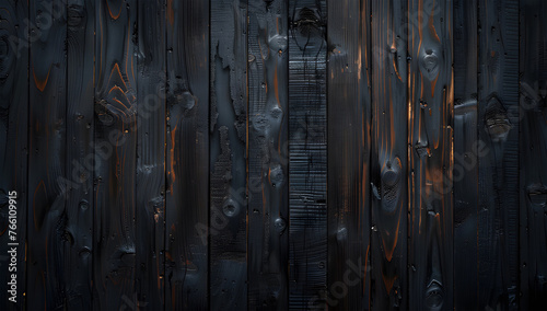 Dark brown wooden wall background ai generative