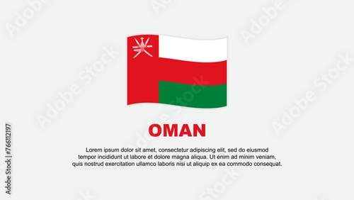 Oman Flag Abstract Background Design Template. Oman Independence Day Banner Social Media Vector Illustration. Oman Background