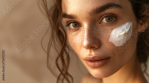 skincare makeup model's facial illustration photo