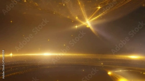 Sun and Moon in the Sky with Clouds and Stars