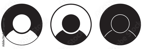 User icon vector set. Profile and people silhouette collection. Vector illustration. EPS 10 photo
