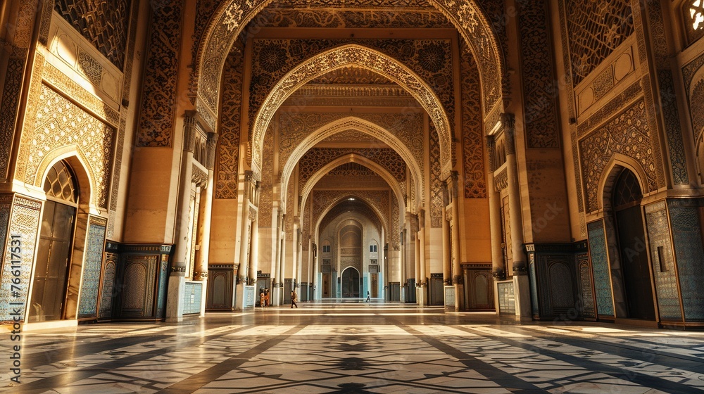 Background: Majestic Islamic prayer hall