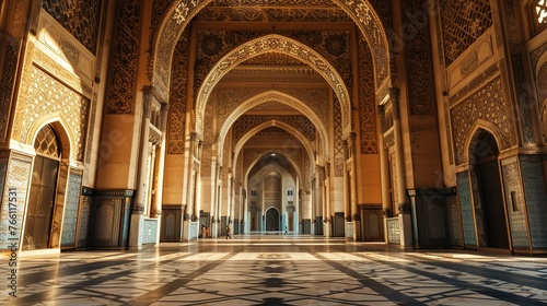 Background  Majestic Islamic prayer hall