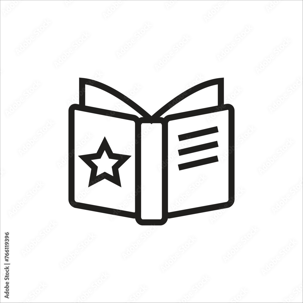 open book vector icon line template open book vector icon line template