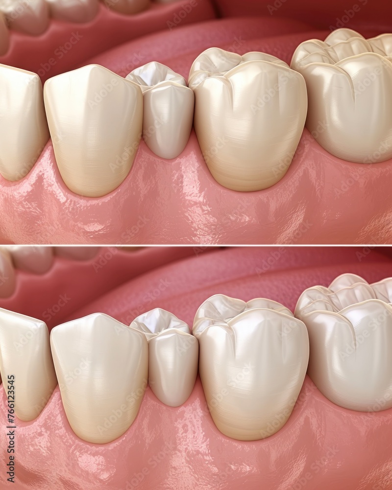 Beforeandafter scene of teeth, focusing on the removal of plaque through a groundbreaking method , super detailed Beforeandafter scene of teeth, focusing on the removal of plaque through a groundbreaking method , super detailed
