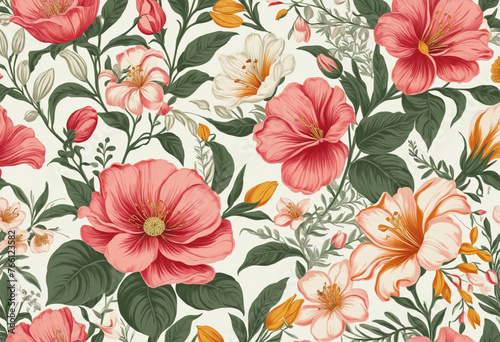illustration flowers background colorful background 