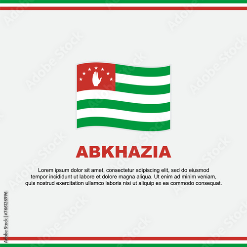 Abkhazia Flag Background Design Template. Abkhazia Independence Day Banner Social Media Post. Abkhazia Design