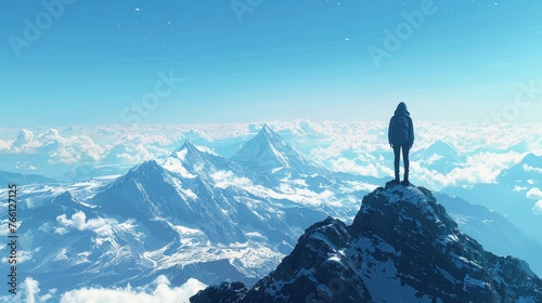 Inspiration: A person standing on a mountaintop © MAY