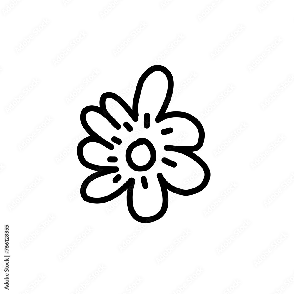 Kids Drawing Flower Doodle Kids Drawing Flower Doodle
