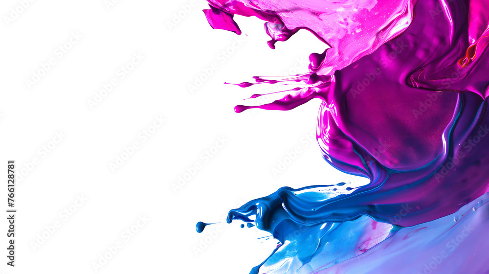 Fototapeta premium Colorful Abstract Smoke Clouds Drifting on White Background