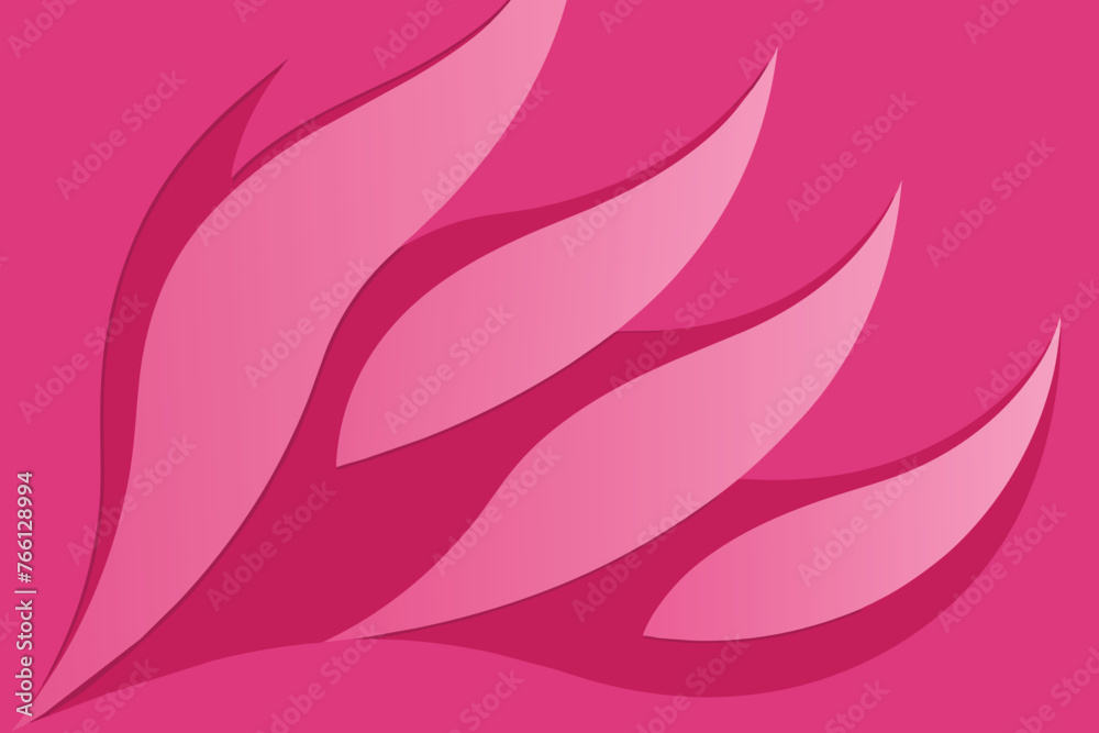 Pink Abstract Paper Cut Background