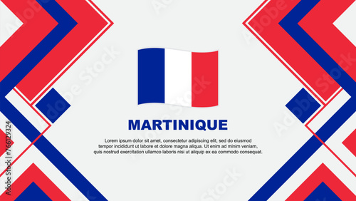 Martinique Flag Abstract Background Design Template. Martinique Independence Day Banner Wallpaper Vector Illustration. Banner