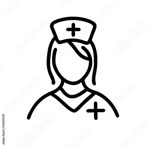 Krankenpflegerin, Krankenschwester Symbol 