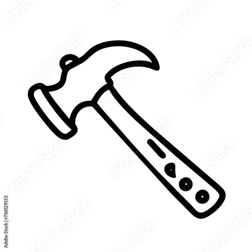 Hammer Zimmermannhammer Werkzeug Symbol schwarz