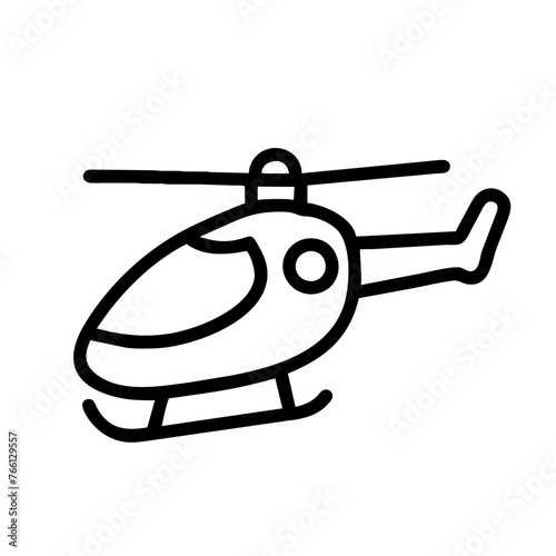 Helikopter Hubschrauber Symbol schwarz