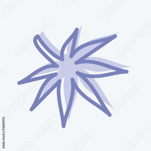 Icon Japanese Maple. suitable for Japanese symbol. two tone style. simple design editable. design template vector. simple illustration