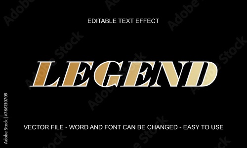 Editable text effect golden mock up