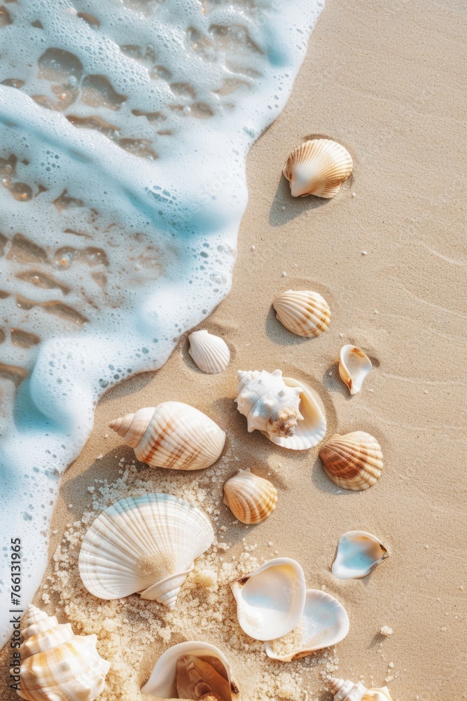 Summer beach background materials Summer beach background materials